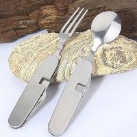 Juego de cubiertos multifuncionales para acampar, tenedor plegable de acero inoxidable, cuchara, abridor de cuchillos, villa desmontable, equipo de picnic VIE - details 7