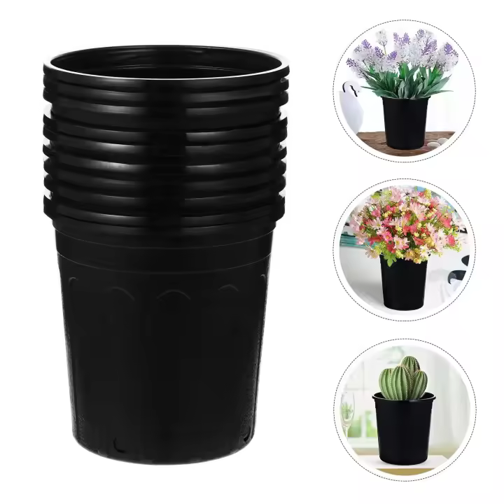 Decoración de lavabo de balcón de plástico con flores, jardín interior, planta ETA, 10 piezas - 1