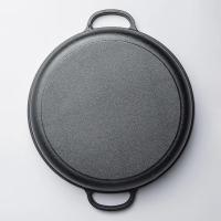 Sartén de hierro fundido duradera de 22/25 cm antiadherente y gruesa con tapa, doble asa, wok de hierro para cocina de gas e inducción. - details 21