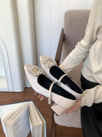 Francés retro tacón grueso Mary Jane zapatos nueva falda de hadas con viento de noche diamantes de imitación tacón medio zapatos individuales - details 4