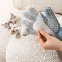 Guantes para quitar el pelo flotante para gatos, malla transpirable, silicona suave, cepillo depilatorio 2 en 1, grueso, antiarañazos - details 5