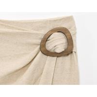 BUNO-2025 nuevo conjunto de falda para mujer, Tops elegantes sin mangas con cuello en V, faldas por debajo de la rodilla con abertura, moda informal, trajes ajustados lisos para mujer - details 11