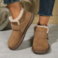 Botas de nieve de invierno para mujer, zapatos planos cómodos y cálidos de algodón - details 2