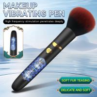 Masajeador con cepillo de maquillaje vibratorio, estimulador del clítoris del orgasmo femenino de fuerte impacto, varita AV de 10 velocidades, juguete sexual para adultos para mujeres - details 0