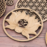 Posavasos hechos a mano, decoración de pared del hogar, flor de la vida cortada con láser, estera de energía, letrero de pared de madera, rebanada, Base de madera, forma de flor de la vida - details 21