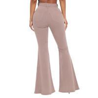 Pantalones acampanados de mezclilla elástica ajustados a la cintura HSF99 Fashion - details 7