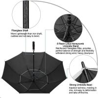 Paraguas de golf con apertura automática, paraguas impermeables a prueba de viento con techo doble extra grande de gran tamaño - details 119
