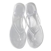 Chanclas de cristal para mujer 2024, pantuflas de playa antideslizantes para exteriores, sandalias planas transparentes nuevas de moda para niñas de verano - details 10