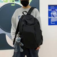 Mochila para ordenador a la moda, bolso escolar para estudiantes de Color sólido con cremallera, bolso de hombro de viaje informal de gran capacidad para estudiantes universitarios - details 16