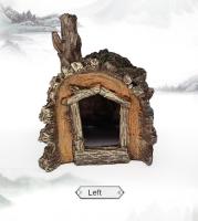 Cueva de piel de pescado, casa de corteza Artificial de resina, refugio decorativo hueco para camarones, cueva escondite, adornos de acuario de simulación, carpa - details 5