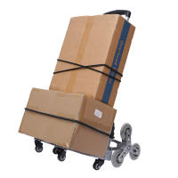 Escalador de escaleras para camión, carro plegable negro, altura ajustable con cuerda elástica y 10 ruedas, bolsa impermeable extraíble - details 9