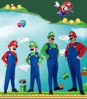 Espectáculo de disfraces de Halloween cosplay trajes para adultos y niños, Mario super mario, espectáculo infantil de padres e hijos - details 12