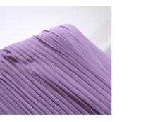Vestido morado de gasa con volantes y cuello plisado elegante con cordones para mujer, moda coreana, corte en A, hasta la rodilla, 2024 - details 10