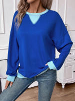 Sudaderas con capucha de manga larga para mujer, abrigos de talla grande, camisas deportivas, Tops, jersey de colores de montaje, Otoño e Invierno - details 3