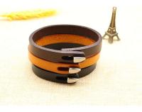Pulsera Dijie punk retro de alta calidad con hebilla magnética tejida multicapa de piel de vaca para hombre, venta al por mayor de regalos de joyería - details 29
