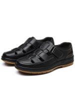 Sandalias de piel de vaca huecas de verano, sandalias ligeras transpirables para hombre, sandalias para exteriores, zapatos de playa cómodos informales de viaje para hombre de gran tamaño - details 15