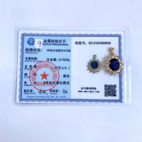 Collar de Oro 18k con Corundum Azul Real Joyería de Metal para Mujeres Longitud de 18 pulgadas - details 8