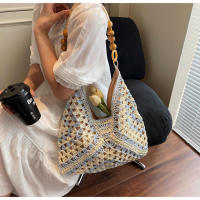 Popular Beach Vacation Nuevo bolso de hombro tejido versátil para mujer, bolso portátil. - details 4
