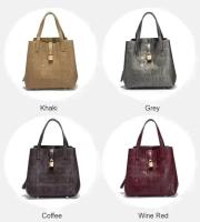 Bolso Bandolera Para Mujer CH Embossed Con Diseño De Impresión De Letras Gran Capacidad Elegante Temperamento Bolso De Mano Casual - details 3