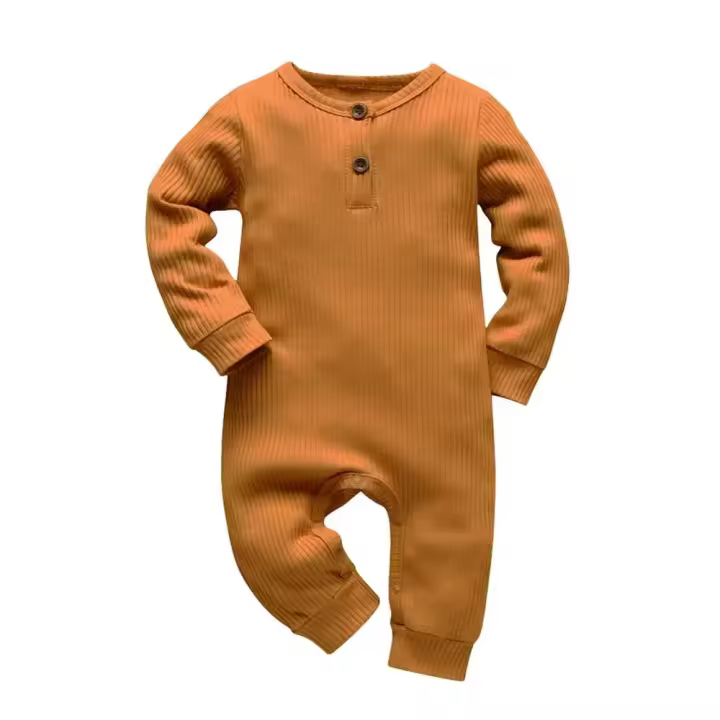 Bebé niño a gis, mono de manga larga de sarga, niño pequeño clong - 1
