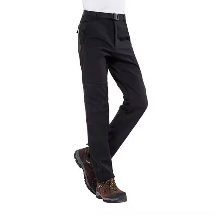 Pantalones de Senderismo de Vellón Invernal A prueba de agua, Resistente al Viento, Suave y Cálido para Escalada, Acampada, Trenches, Esquí - 1