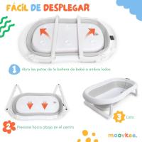 Bañera Plegable para Bebé de 80cm con Soporte Bañera de Bebé con Termómetro - details 5