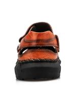 2025 primavera y verano de los hombres de gran tamaño sandalias de los hombres marea de cuero zapatos de playa sandalias zapatillas de gran tamaño zapatos de los hombres de costura. - details 5