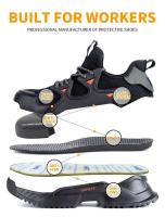Zapatos de Satén Indestructibles para Hombres Botas de Trabajo de Acero Antideslizantes Transpirables a Prueba de Agujas Ligeras y Cómodas - details 19