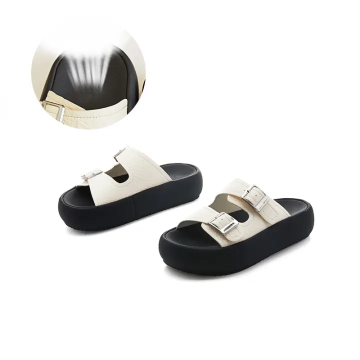 Nuevas Sandalias de Plataforma Estilo Retro de Cinturón, Abrete de Media Punta, Versátil para Moda Casual - 1