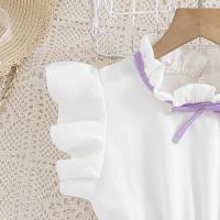 Falda Plisada de Khaki para Niñas Mangas de Pétalo Blanco Estilo Preppy para Cumpleaños - details 39