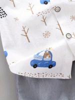 Conjunto de Pantalones Cortos de Manga Corta con Estampado Completo de Osito - details 8