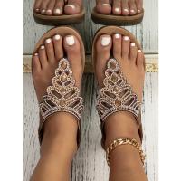 Sandalias Mujer 2025 con Cristales y Plataforma |   Tira en Dedo para Verano, Diseño Elegante y Fresco para Playa y Ciudad - details 19