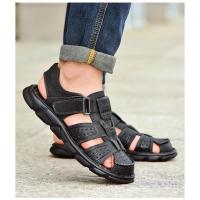 Zapatos casuales de cuero genuino para hombre, sandalias clásicas de alta calidad, zapatillas transpirables para caminar al aire libre, ideales para el verano - details 21