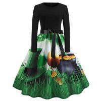 Vestido de fiesta elegante con estampado de notas musicales, vestidos Midi informales Retro Vintage para primavera y otoño - details 30