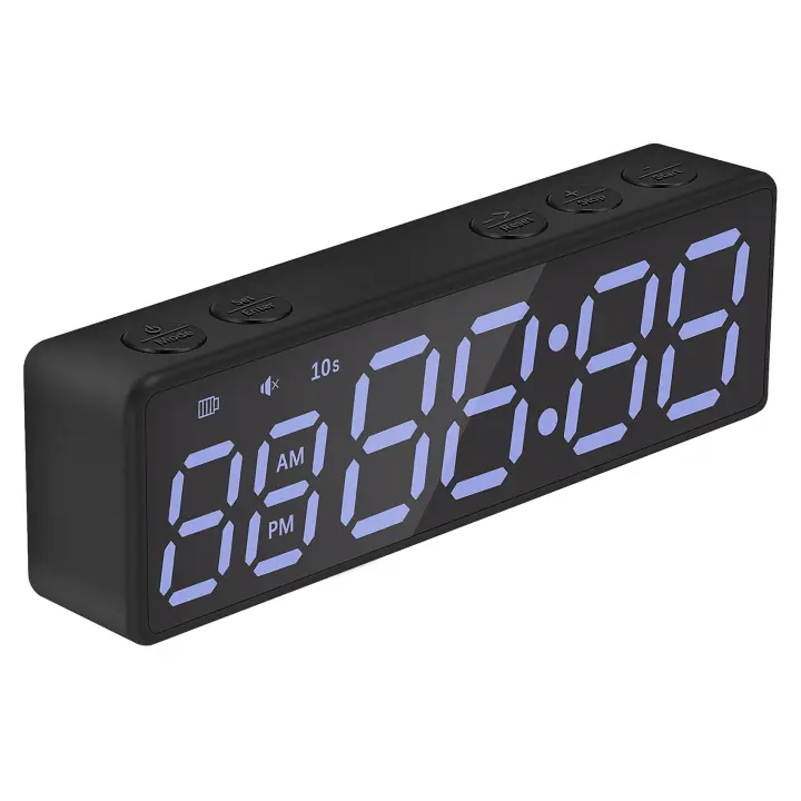 Temporizador de Intervalo de gimnasio portátil, reloj de Fitness de entrenamiento, cuenta atrás, arriba, cronómetro magnético y recargable por USB, (A) - 1