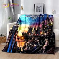 Manta de felpa suave con dibujos animados en 3D Kingdom Hearts, manta de franela para sala de estar, dormitorio, cama, sofá, Picnic, regalo para niños - details 1