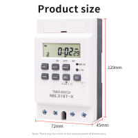 Interruptor de temporizador Digital, relé programable electrónico automático, Control de tiempo de 168 horas, semana/día/minutos/segundo, KG316S 220VAC 25A - details 20