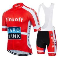 Conjunto de maillot Tinkoff Saxo Bank, traje de ciclismo de verano transpirable, triatlón de ciclismo de montaña - details 4