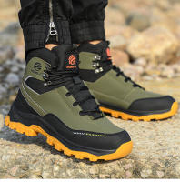 Zapatos de seguridad para hombre, zapatillas de trabajo impermeables, botas altas ANTIPERFORACIONES, punta de acero, con protección - details 2