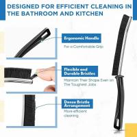 Cepillo de Limpieza Fino Ideal para Esquinas de Costura, Ventanas con Ranura, Juntas de Azulejos de Baño y Cocina, Cepillo de Microfibra para WC - details 13