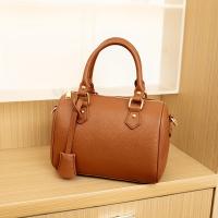 Bolso Boston Elegante de Caño Ligero Cuero Genuino con Patrón de Lichee - details 1