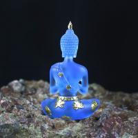 Figuritas de Buda de resina de imitación hechas a mano, estatua de Buda sentado realista, fondo plano transparente, Mini adorno budista para oficina - details 5