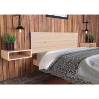 Gabo de Madera Rústico Vintage para Cama (145 x 44 cms.) Estilo Nórdico Crudo sin Pintar - details 1