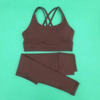 Ropa de Yoga Sexy Sujetador Deportivo de Color Sólido Mallas para Mujer - details 3
