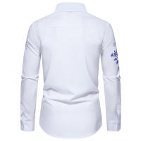 Camisa de Manga Larga con Estampado de Flor Camisas Casuales para Hombres en Otoño - details 3
