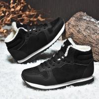 Botas De Hombre Invierno Casuales Confortables Con Peluche Plush Suela De Goma Botines De Nieve Tacón Bajo Cordones round Toe - details 4