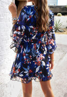 Vestido fluido sin tirantes con estampado floral bohemio para mujer, verano 2025 - details 17