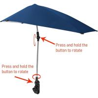 Adjustable Beach Umbrella,360-Degree Swivel Chair Umbrella with Universal Clamp,Great for Beach Chair, Patio Chair - details 4