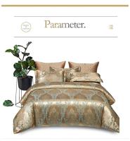 Cubierta de Edredón de Satén y Rayón WOSTAR 220x240 Lujo para 2 Personas Doble Cama Ropa de Cama Conjunto de Tamaño Queen King Lavable Material Poliéster - details 6