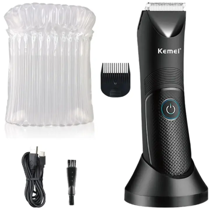 Recortador de ingle y cuerpo lavable para hombres y mujeres, Afeitadora eléctrica de barba facial, recortadora de vello, afeitadora de bola púbica recargable, afeitadora corporal - 1